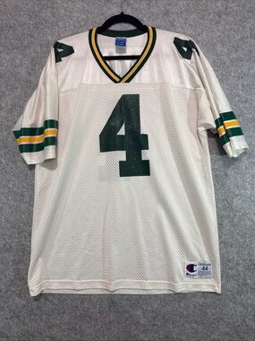 Brett Favre Green Bay Packers Jersey - Size 44 - White Champion NFL Football